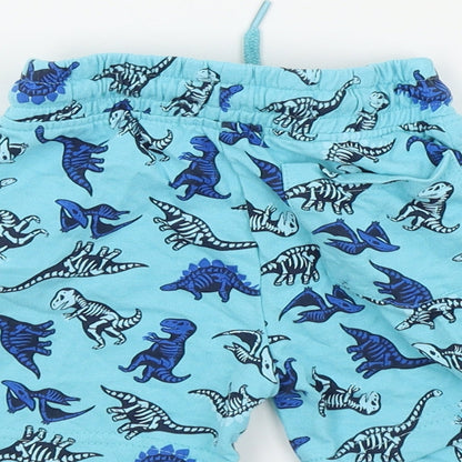 pep&co Boys Blue Geometric  Cropped Trousers Size 9-12 Months  - dinasours