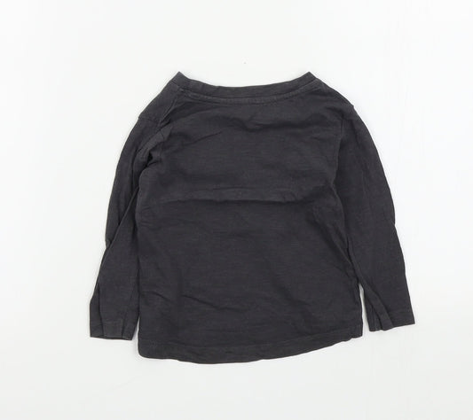 pep&co Boys Grey Colourblock  Pullover Jumper Size 18-24 Months