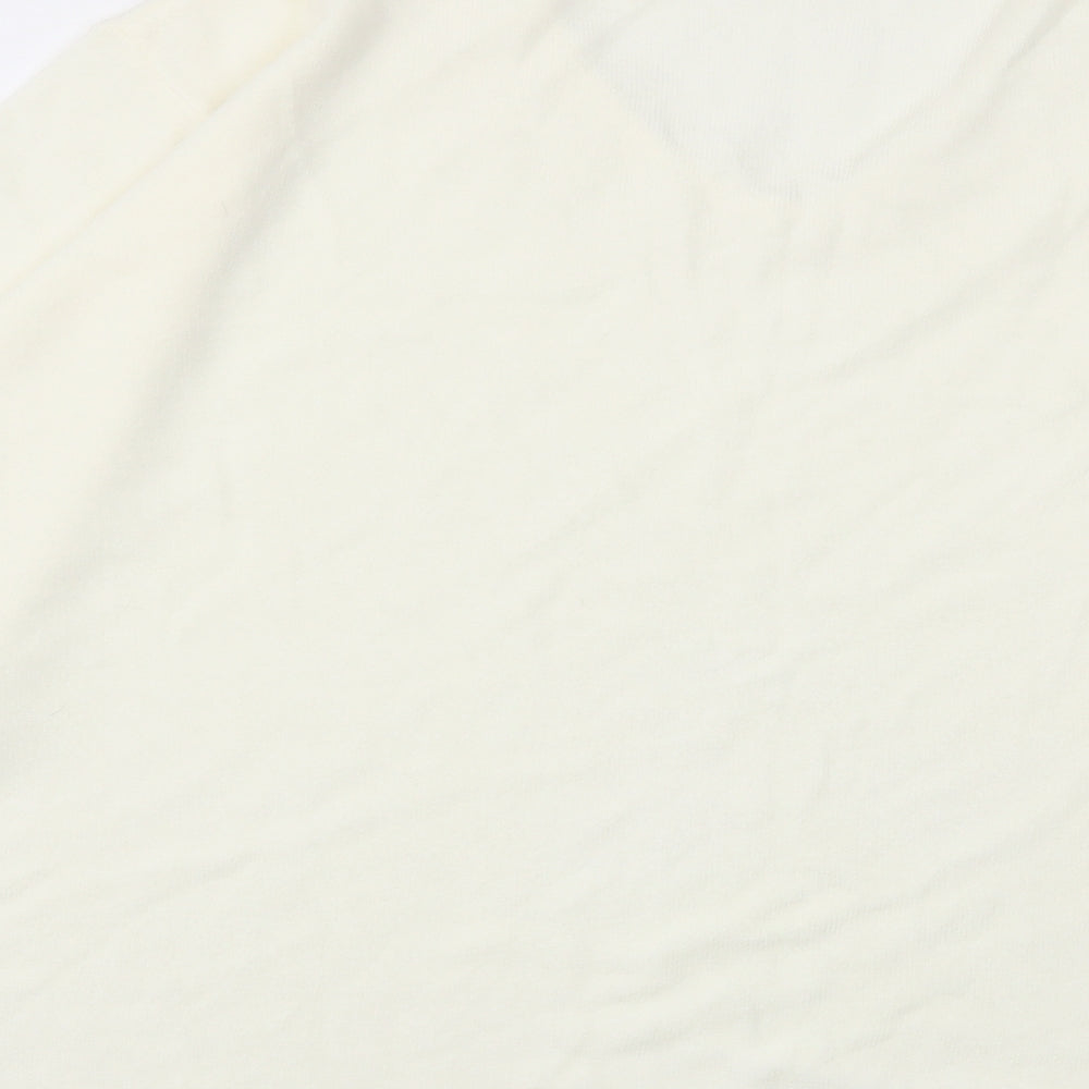Womens UK Size 24 Preworn Ivory Basic T-Shirt
