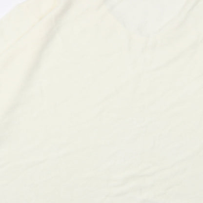 Womens UK Size 24 Preworn Ivory Basic T-Shirt