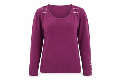 alexara Womens Purple   Pullover Jumper Size L