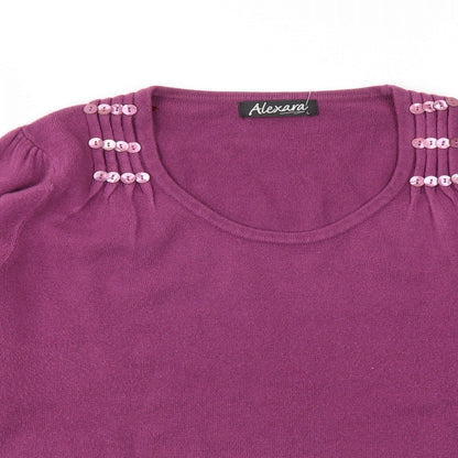 alexara Womens Purple   Pullover Jumper Size L