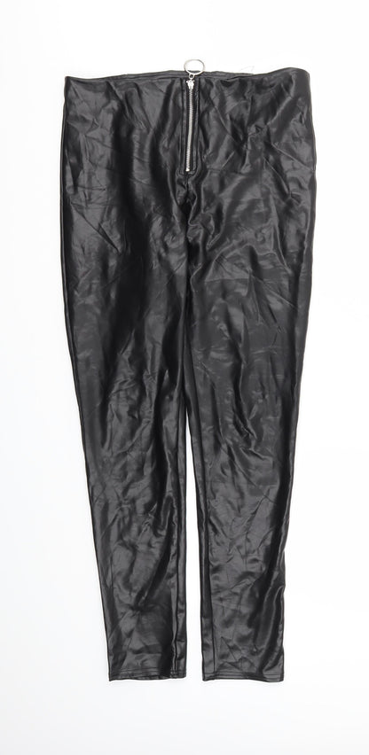 IN VOUGE Womens Black   Trousers  Size L L29 in