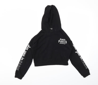 H&M Girls Black   Pullover Sweatshirt Size 9-10 Years