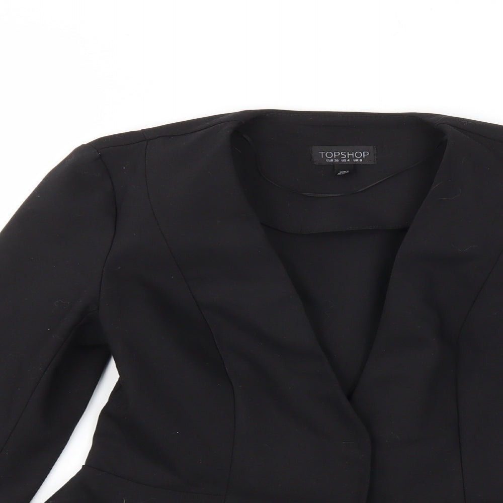 Topshop Womens Black   Jacket Blazer Size 8