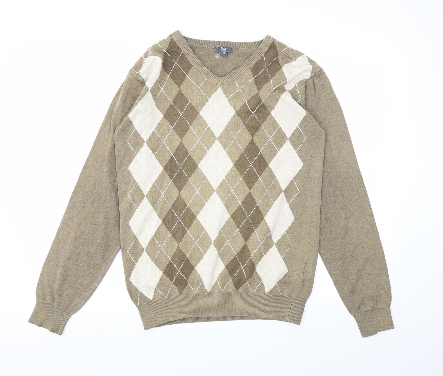 Mens UK Size S Easy Brown Pullover Sweatshirt