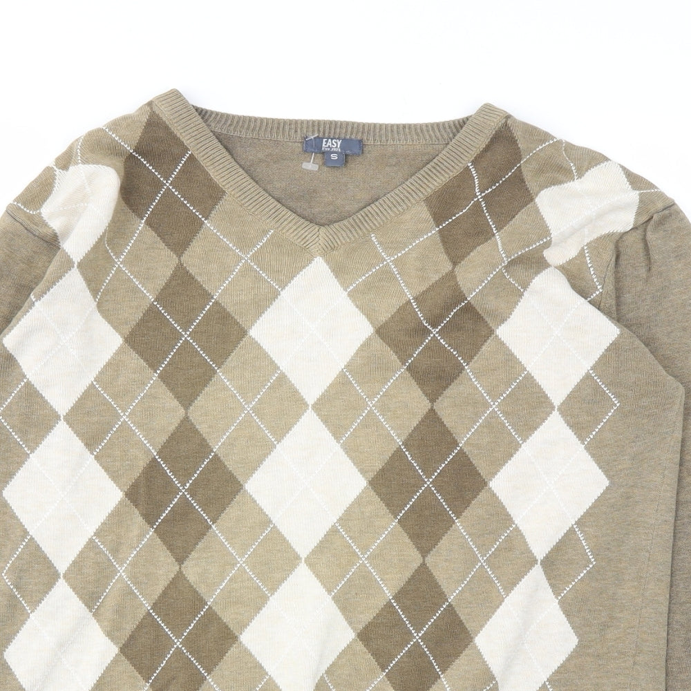 Mens UK Size S Easy Brown Pullover Sweatshirt