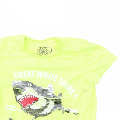 URBAN DEPT Boys Yellow Animal Print  Basic T-Shirt Size 6 Years