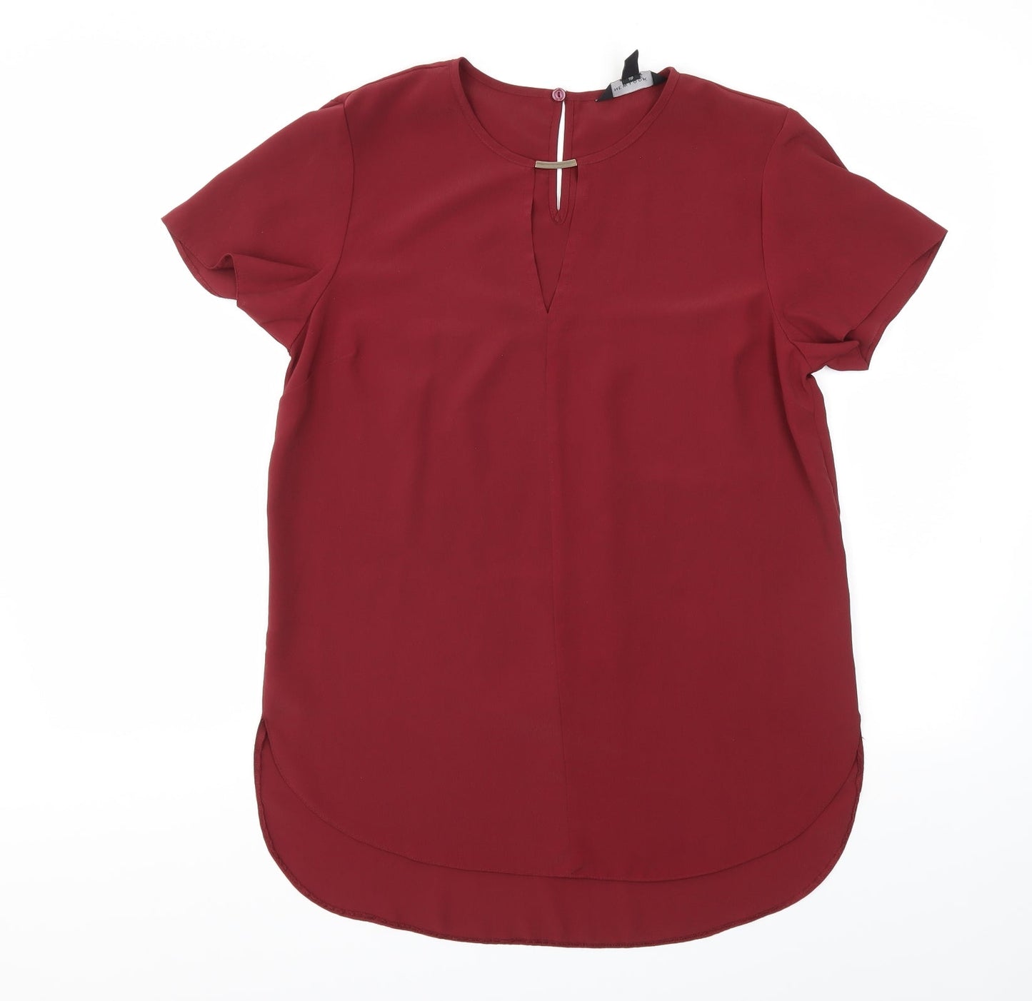 Womens UK Size 10 New Look Red Basic T-Shirt