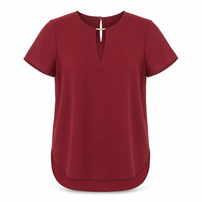 Womens UK Size 10 New Look Red Basic T-Shirt