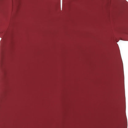Womens UK Size 10 New Look Red Basic T-Shirt