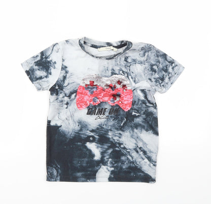 George Boys Multicoloured Animal Print  Basic T-Shirt Size 5-6 Years