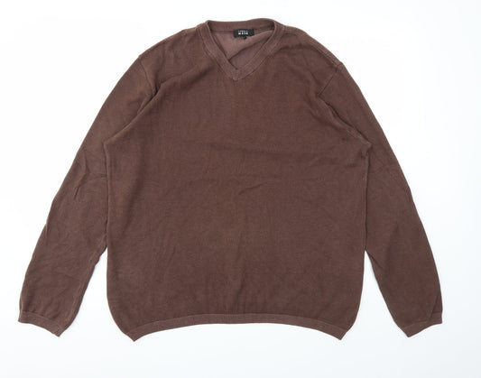 Mens UK Size M Debenhams Brown Pullover Sweatshirt