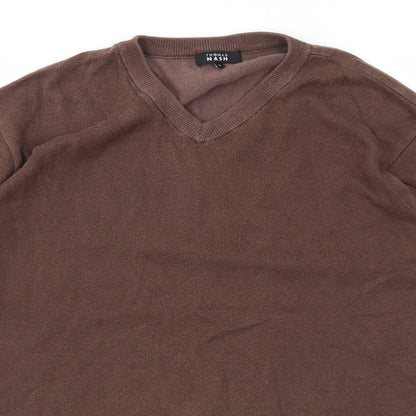 Mens UK Size M Debenhams Brown Pullover Sweatshirt