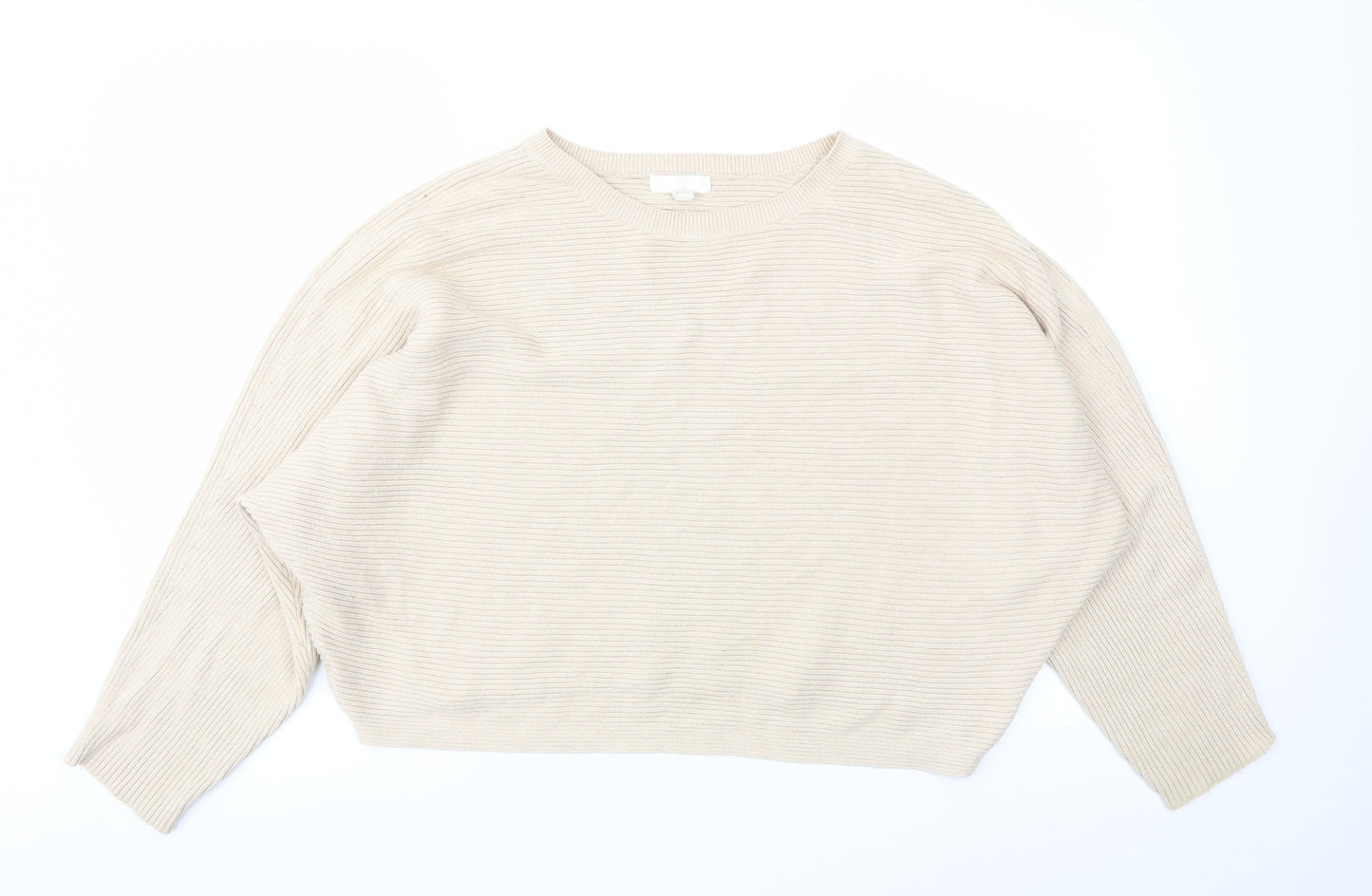 Womens UK Size L H&M Beige Pullover Jumper