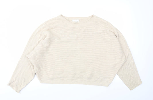 Womens UK Size L H&M Beige Pullover Jumper