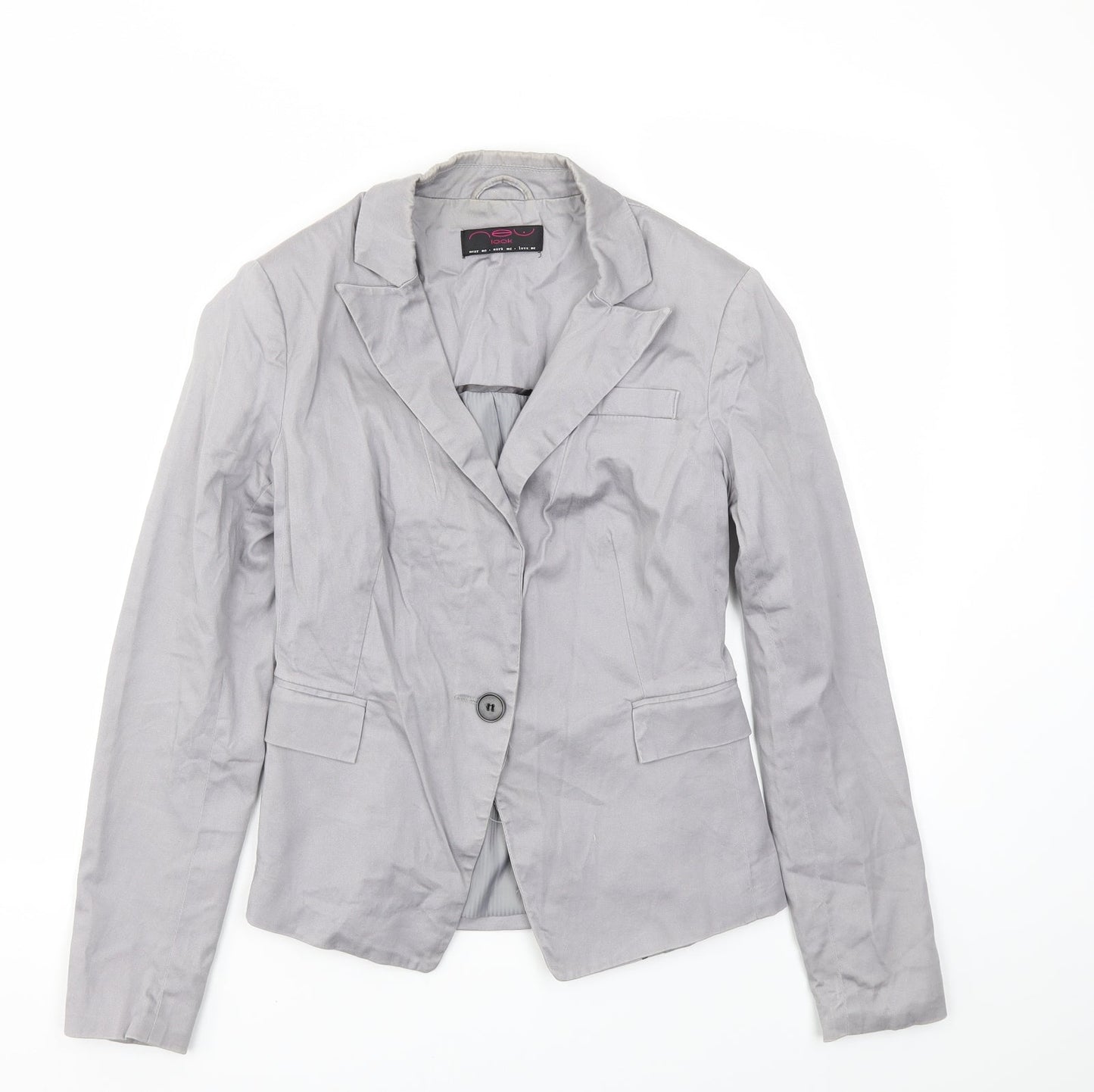 New Look Womens Grey   Jacket Blazer Size 10