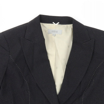 M&S Womens Black   Jacket Blazer Size 16