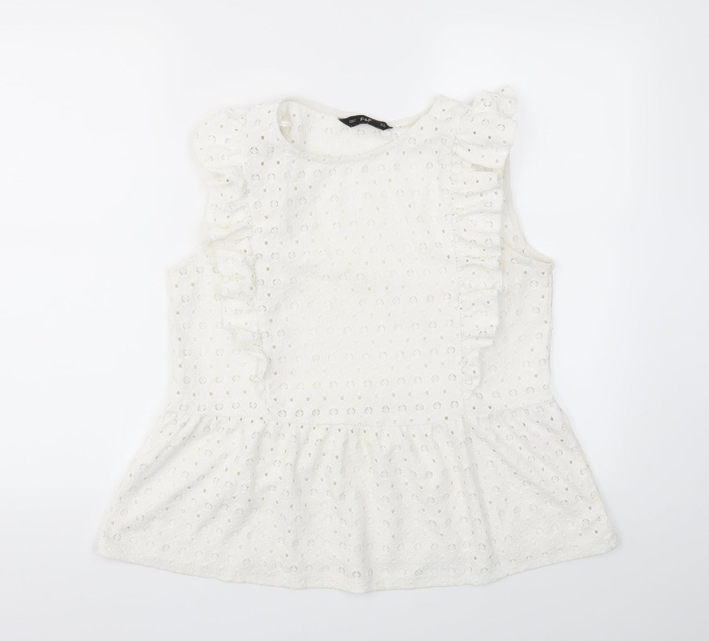 F&F Womens White   Basic T-Shirt Size 14