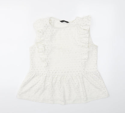 F&F Womens White   Basic T-Shirt Size 14