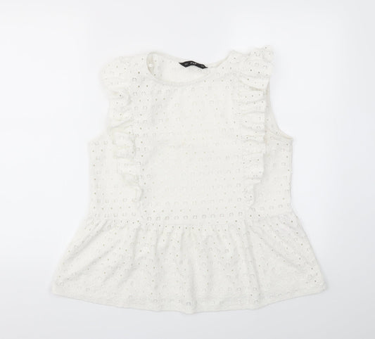 F&F Womens White   Basic T-Shirt Size 14