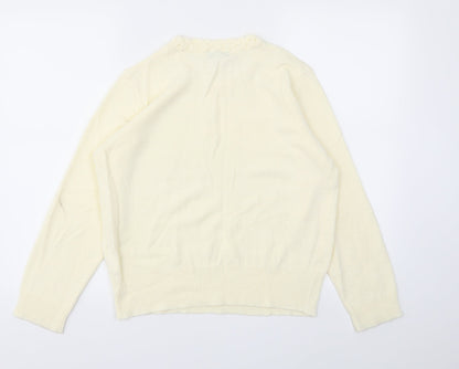 Ann McCartney Womens Ivory   Pullover Jumper Size L