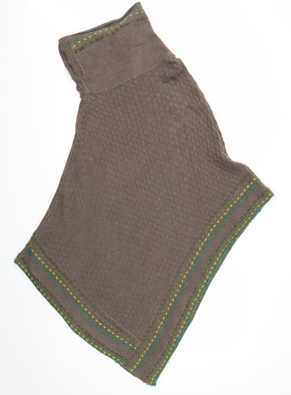 Kiss Womens Brown   Jacket Poncho Size M