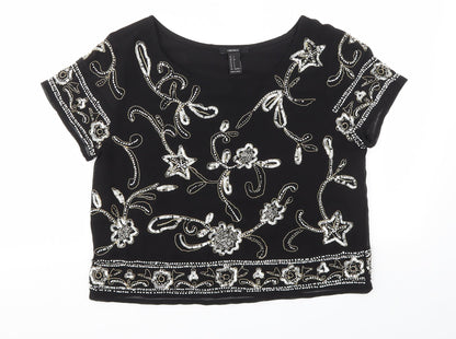 FOREVER 21 Womens Black   Basic Blouse Size S