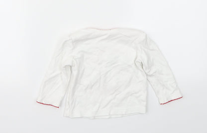 George Girls White   Basic T-Shirt Size 6-9 Months