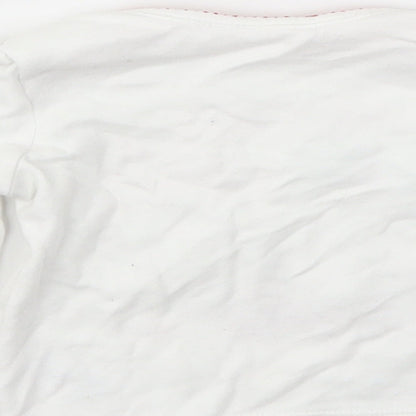 George Girls White   Basic T-Shirt Size 6-9 Months