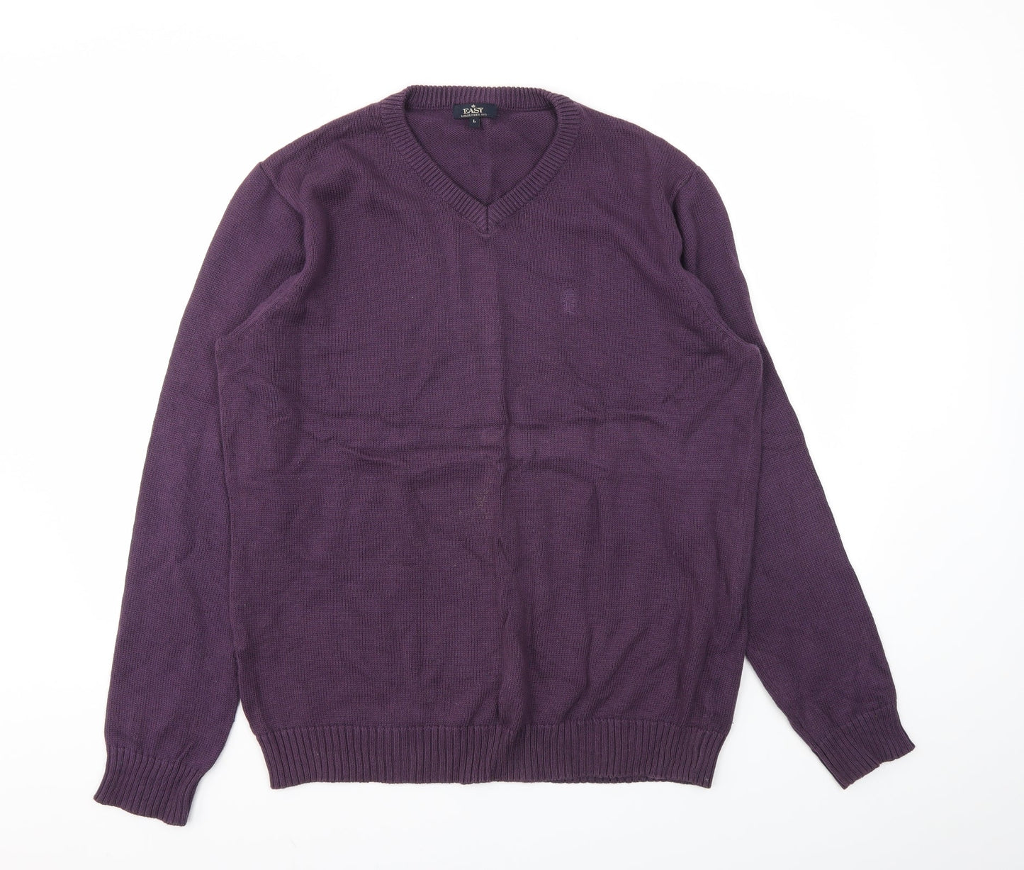 Mens UK Size L Easy Purple Pullover Sweatshirt