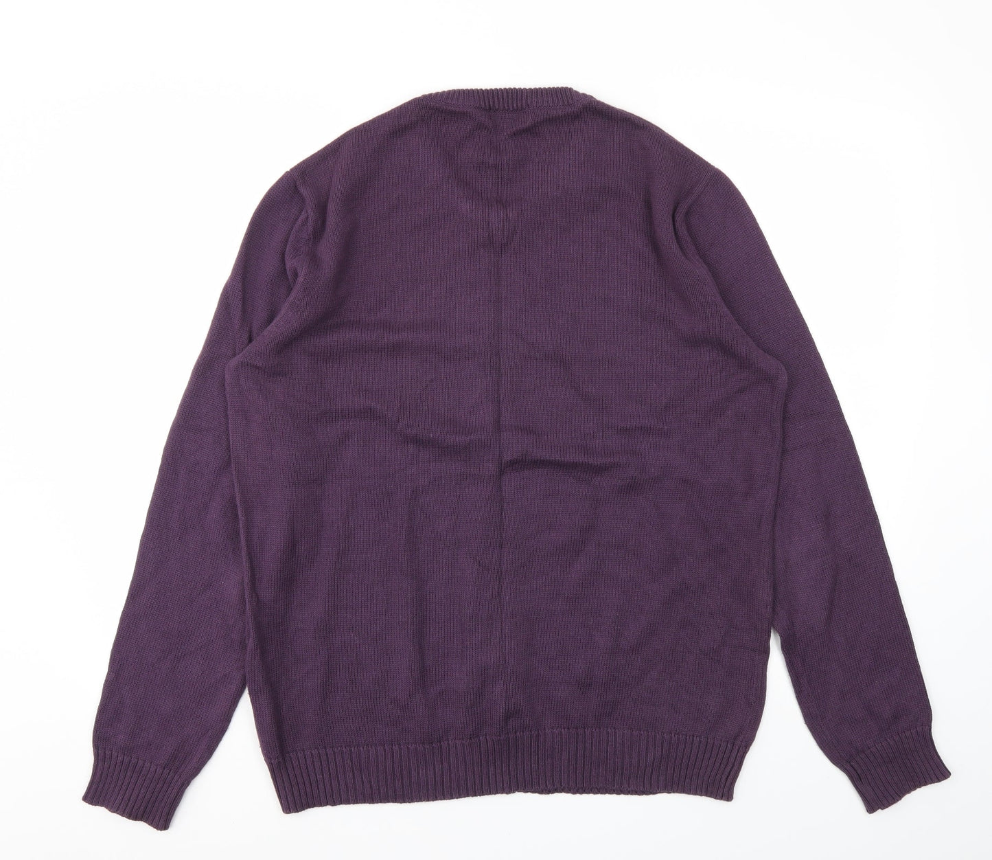 Mens UK Size L Easy Purple Pullover Sweatshirt