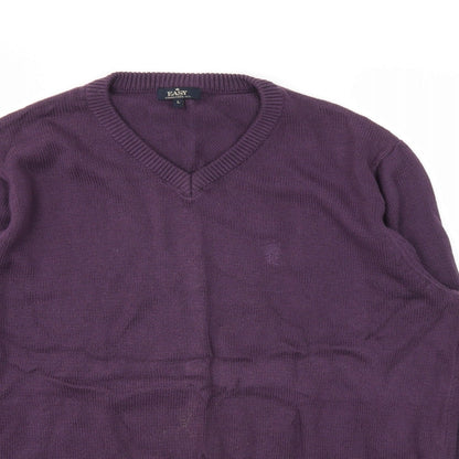 Mens UK Size L Easy Purple Pullover Sweatshirt