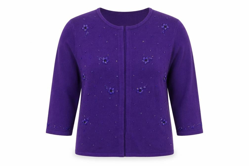 Womens UK Size M OPUS Purple Cardigan Jumper