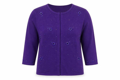 Womens UK Size M OPUS Purple Cardigan Jumper