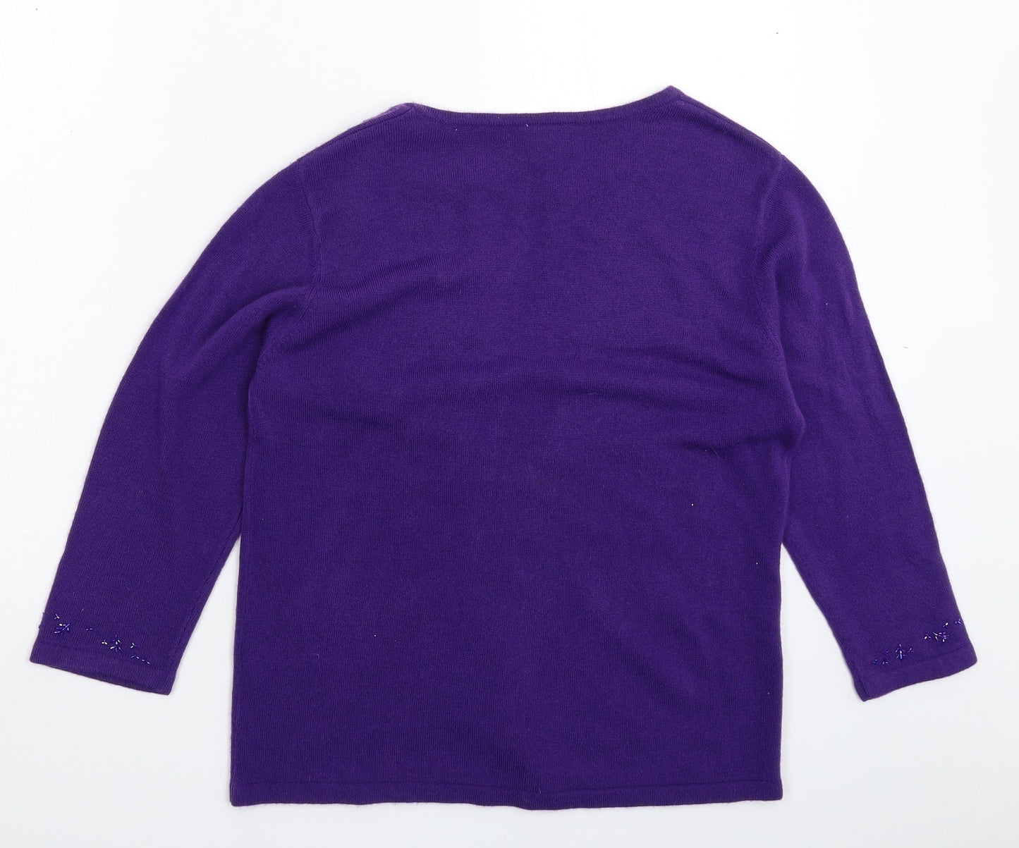 Womens UK Size M OPUS Purple Cardigan Jumper