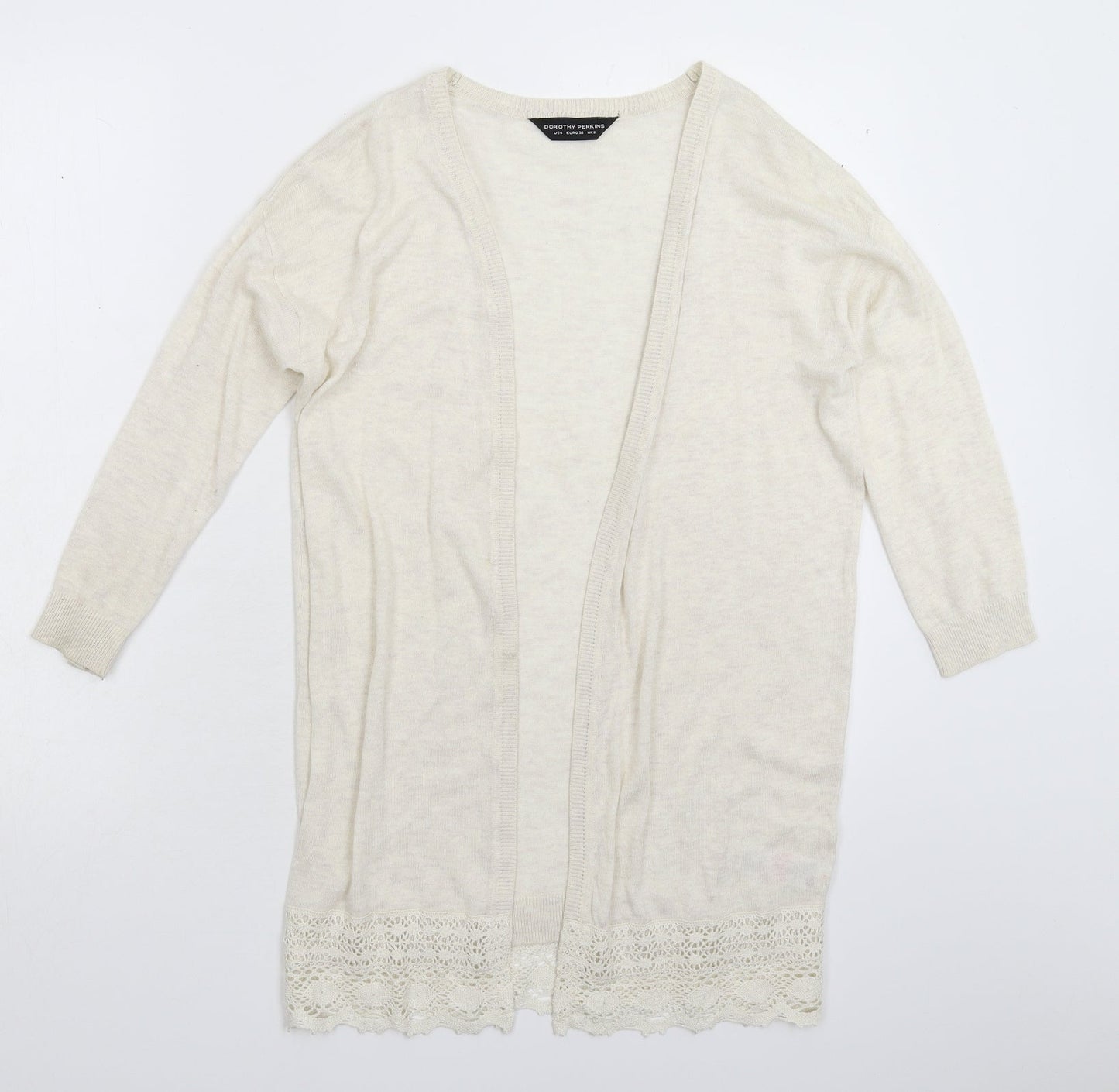 Dorothy Perkins Womens Grey  Knit Cardigan Jumper Size 8