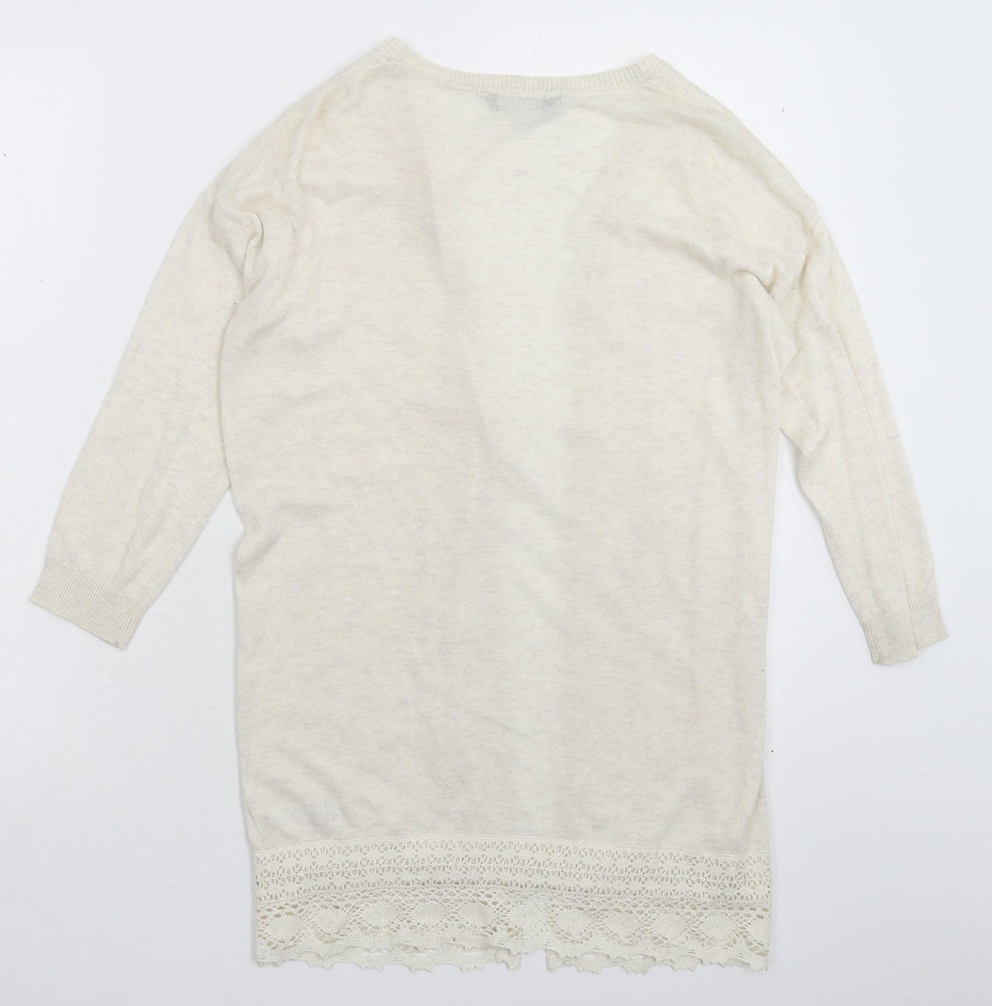 Dorothy Perkins Womens Grey  Knit Cardigan Jumper Size 8