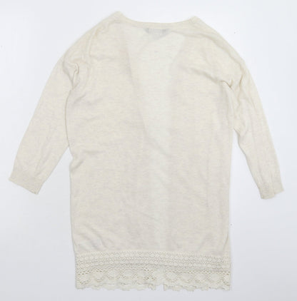 Dorothy Perkins Womens Grey  Knit Cardigan Jumper Size 8