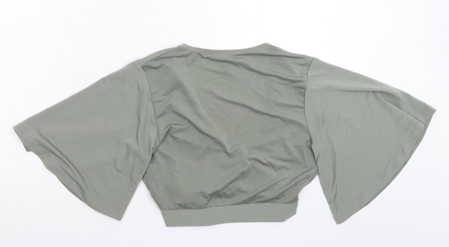Womens UK Size 8 New Look Grey Basic Blouse