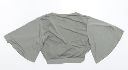 Womens UK Size 8 New Look Grey Basic Blouse