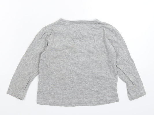 Rebel Boys Grey   Basic T-Shirt Size 3-4 Years