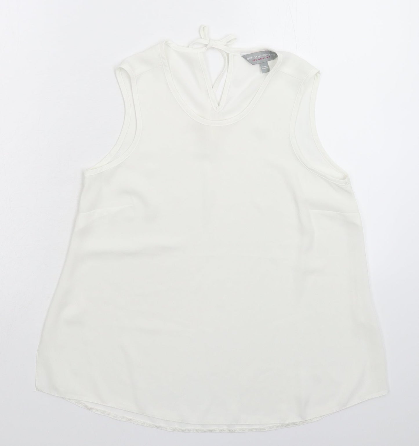 Womens UK Size 8 Dorothy Perkins White Basic Tank