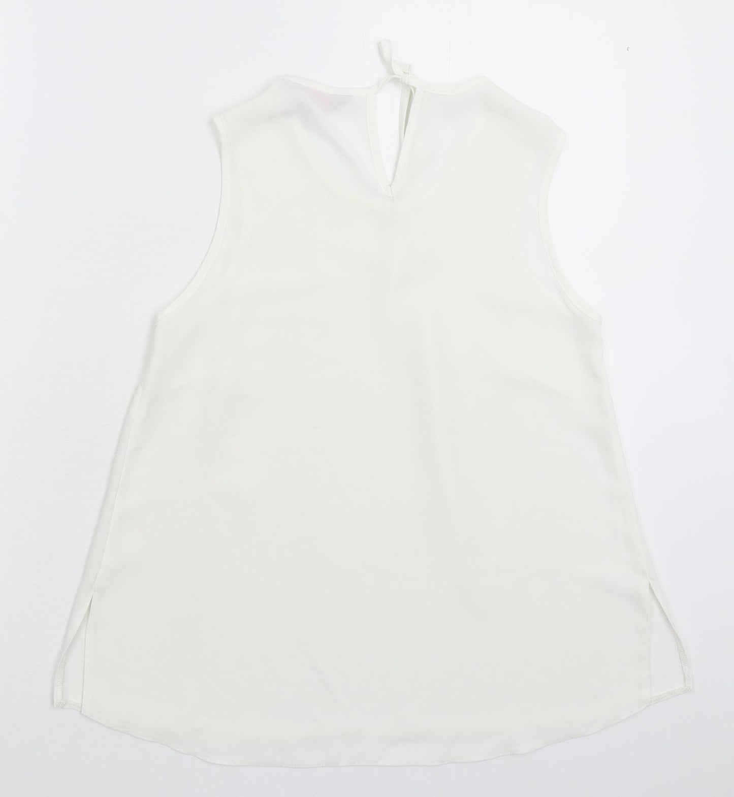 Womens UK Size 8 Dorothy Perkins White Basic Tank