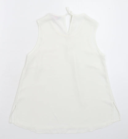 Womens UK Size 8 Dorothy Perkins White Basic Tank
