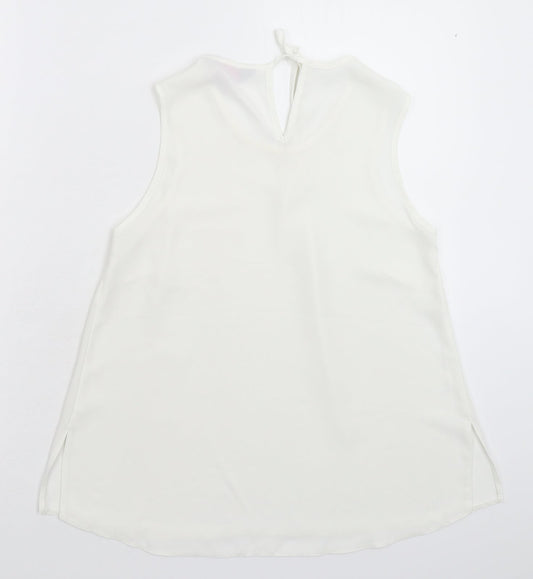 Womens UK Size 8 Dorothy Perkins White Basic Tank