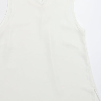 Womens UK Size 8 Dorothy Perkins White Basic Tank