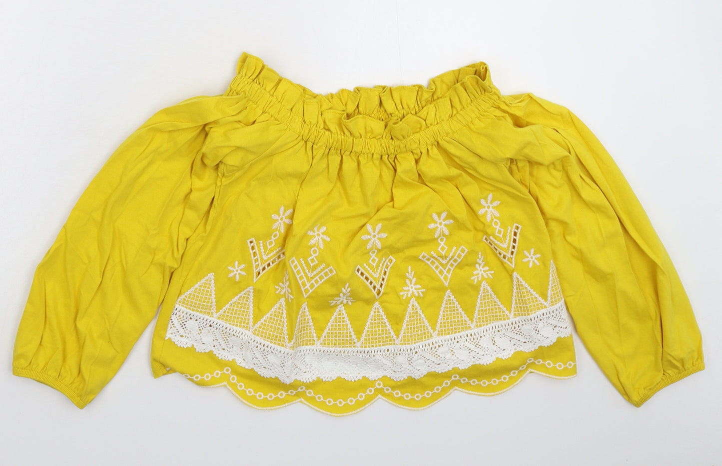 Miss Selfridge Womens Yellow   Basic T-Shirt Size 8