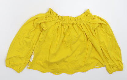 Miss Selfridge Womens Yellow   Basic T-Shirt Size 8