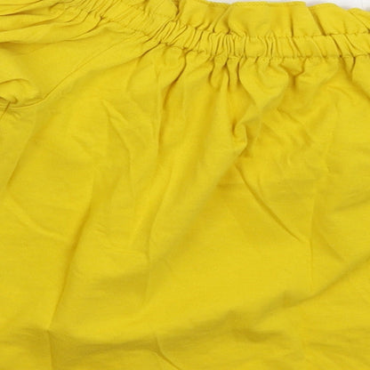 Miss Selfridge Womens Yellow   Basic T-Shirt Size 8
